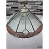 Image 3 : Vintage tiffany style stained glass light- 17"W