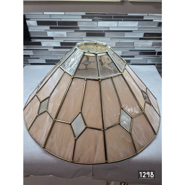 Vintage tiffany style stained glass light- 22" by 9"H