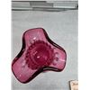 Image 2 : Heritage cranberry collection glass vase- 6"H