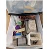 Image 2 : 16"x13"x27" Plastic Rolling Storage Drawers w/ Misc. Craft Items/.Craft Tools