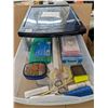 Image 5 : 16"x13"x27" Plastic Rolling Storage Drawers w/ Misc. Craft Items/.Craft Tools