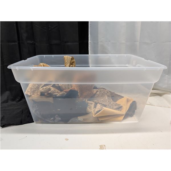 Storage Tub w/ Misc. Fabrics (Fur Like Fabrics)