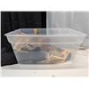Image 1 : Storage Tub w/ Misc. Fabrics (Fur Like Fabrics)
