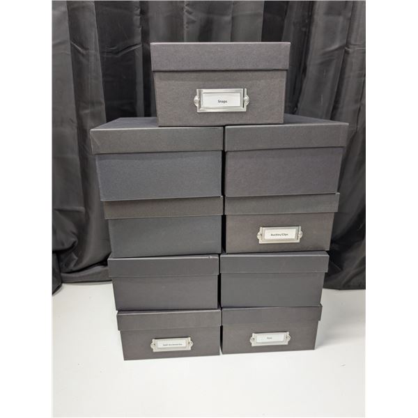 Boxful of Small Storage Boxes full of Variety Craft Supplies and etc.