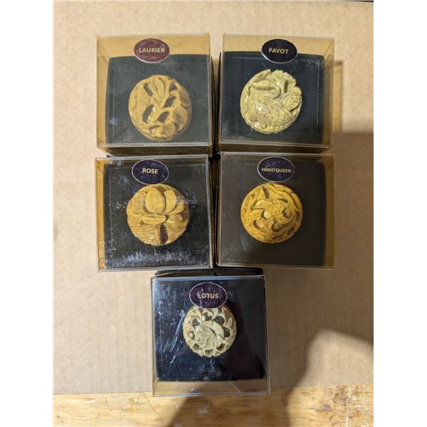 (5) Lotus West Solid Perfumes in original Boxes