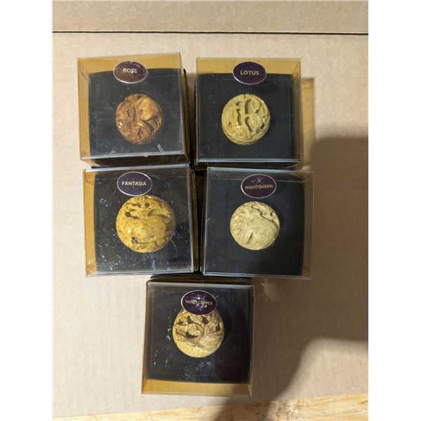 (5) Lotus West Solid Perfumes in original Boxes