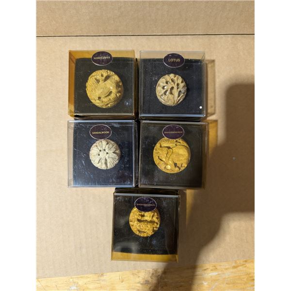(5) Lotus West Solid Perfumes in original Boxes
