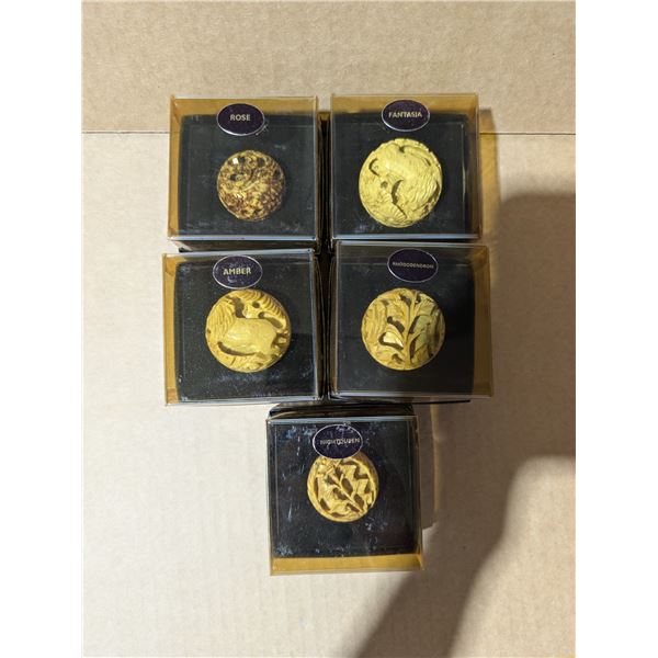 (5) Lotus West Solid Perfumes in original Boxes