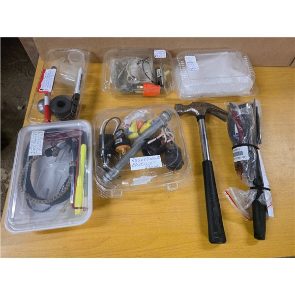 Lot of misc electrical parts and tools