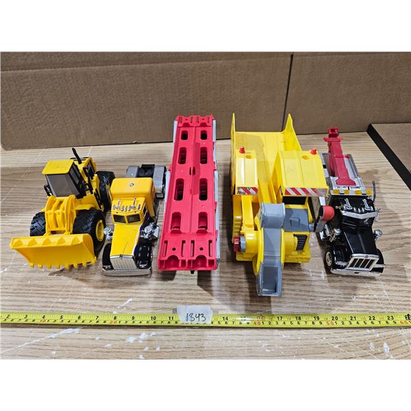 (5) Toy Semi Trucks etc.