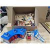 Image 1 : 100+ Wooden Train Set Pieces - Tracks/Cars/Buildings etc.