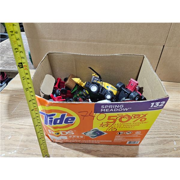 Box of Toy Farm Machinery etc.
