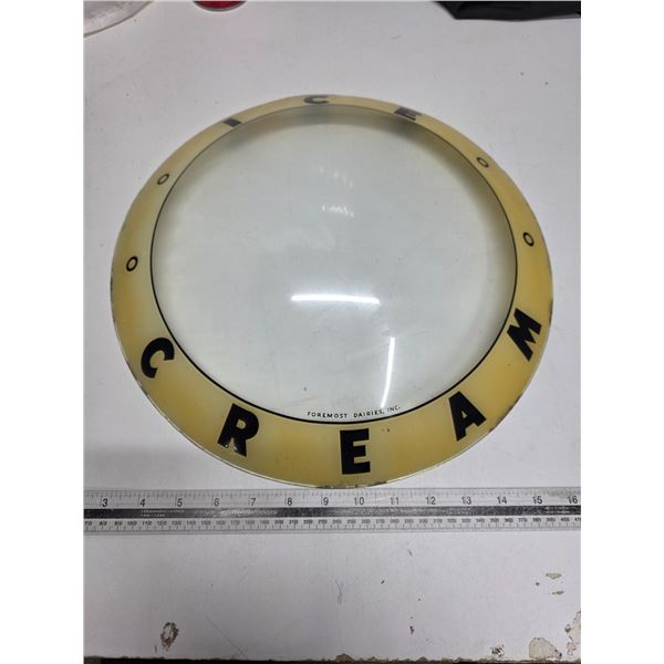 Foremost Ice Cream clock lens- 15"W
