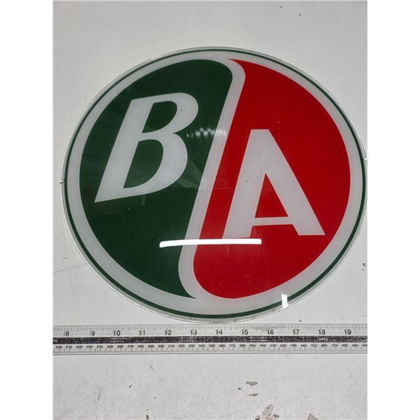 B/A gas station globe lens- 13.5"W- reproduction