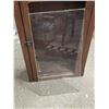 Image 3 : oak hanging cupboard with 3 shelves and glass piece- not installed- 28" by 11" by 43"H