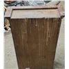 Image 4 : oak hanging cupboard with 3 shelves and glass piece- not installed- 28" by 11" by 43"H