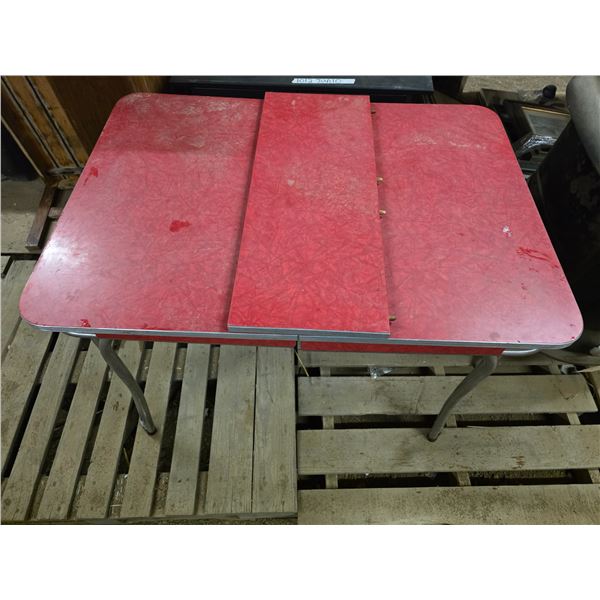 1950's Arborite table with leaf - 52" by 30" by 30"H