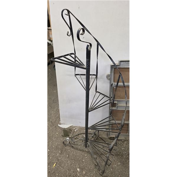 5 tier wrought iron plant stand-53"H