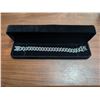 Image 1 : NEW Platinum Plated 14.0mm Iced Out Cuban Link Bracelet - 8" Long