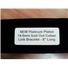 Image 5 : NEW Platinum Plated 14.0mm Iced Out Cuban Link Bracelet - 8" Long