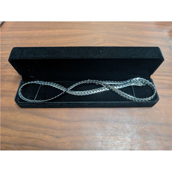 NEW Platinum Plated 8.0mm Serpentine Necklace - 23.5" Long