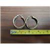Image 4 : NEW Platinum & 18K Gold Plated 40.0mm Triple Hoop Earrings