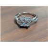 Image 3 : NEW 925S 1.25ct Princess Cut Simulated Diamond (CZ) Halo Twist Ring, Size 7, Mounted in 925 Sterling