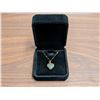 Image 1 : NEW 14K Gold Plated 20.0mm Simulated Diamond (CZ) Heart Cluster Necklace with 7.0mm Synthetic Pearl 