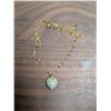 Image 2 : NEW 14K Gold Plated 20.0mm Simulated Diamond (CZ) Heart Cluster Necklace with 7.0mm Synthetic Pearl 