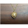 Image 5 : NEW 14K Gold Plated 20.0mm Simulated Diamond (CZ) Heart Cluster Necklace with 7.0mm Synthetic Pearl 