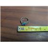 Image 5 : NEW Platinum Plated 1.0tcw Heart Cut Blue Simulated Diamond (CZ) Chanel Ring - Size 7
