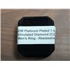 Image 6 : NEW Platinum Plated 1.0ct Simulated Diamond (CZ) Man’s Ring - Resizable