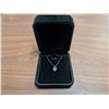 Image 1 : NEW 925S 2.0ct Heart Cut Simulated Diamond (CZ) Solitairre Necklace, Adjustable 16" - 18" Long, Moun