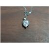 Image 2 : NEW 925S 2.0ct Heart Cut Simulated Diamond (CZ) Solitairre Necklace, Adjustable 16" - 18" Long, Moun