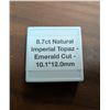 Image 4 : 8.7ct Natural Imperial Topaz - Emerald Cut - 10.1*12.0mm