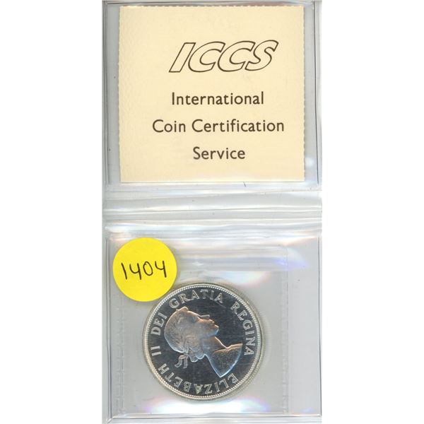 1964 Canadian Silver Dollar - ICCS PL-65
