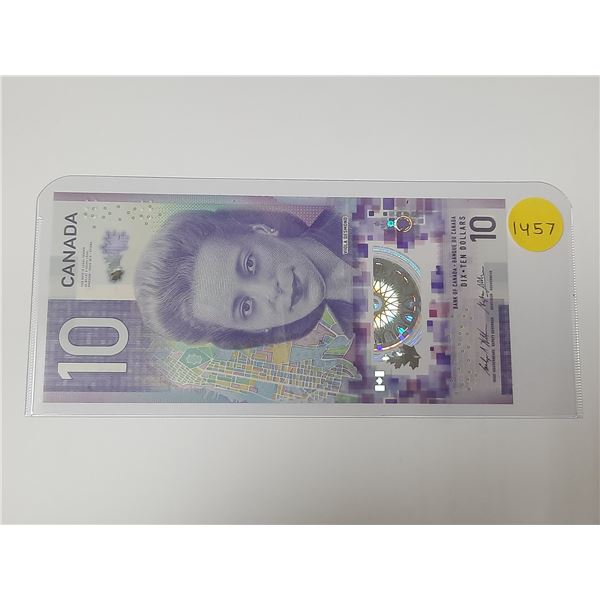 2018 Bank Of Canada Ten Dollar Bank Note