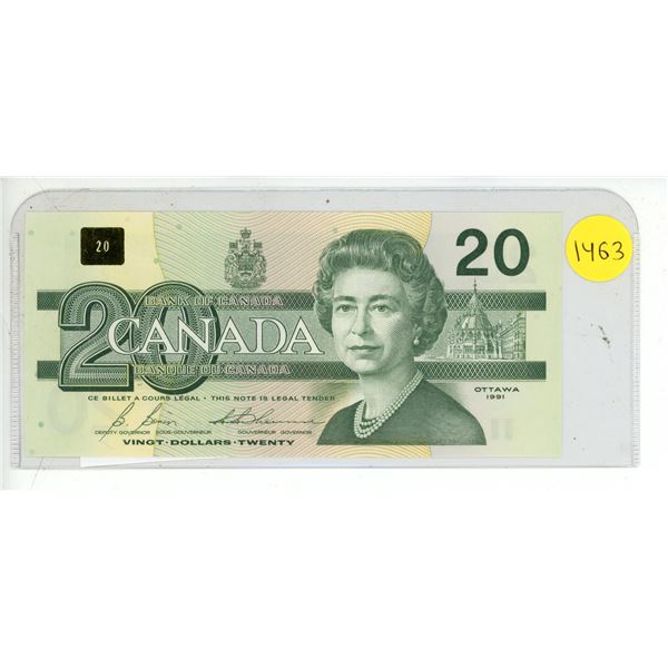 1991 Bank Of Canada Twenty Dollar Bank Note