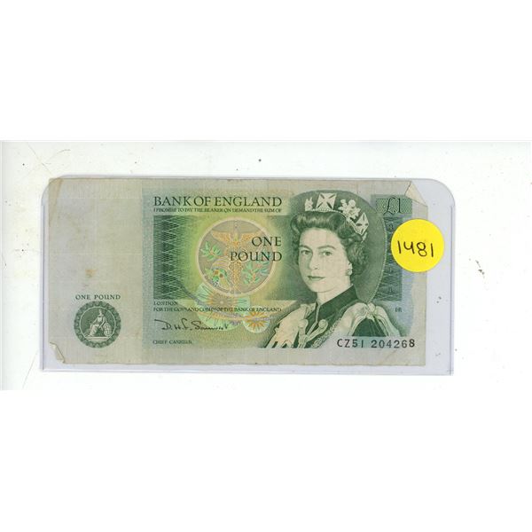 1984-1988 Bank Of England One Pound Note