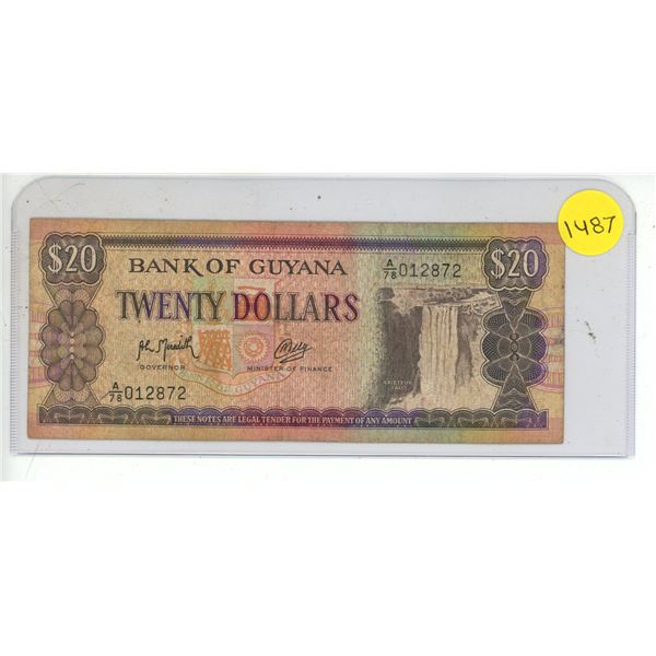 1996-2018 Guyana Twenty Dollar Bank Note