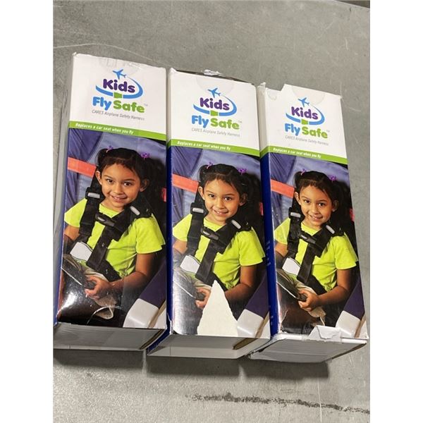 LOT OF 3 FLYSAFE KIDS AIRPLANE SAFETY HARNESS