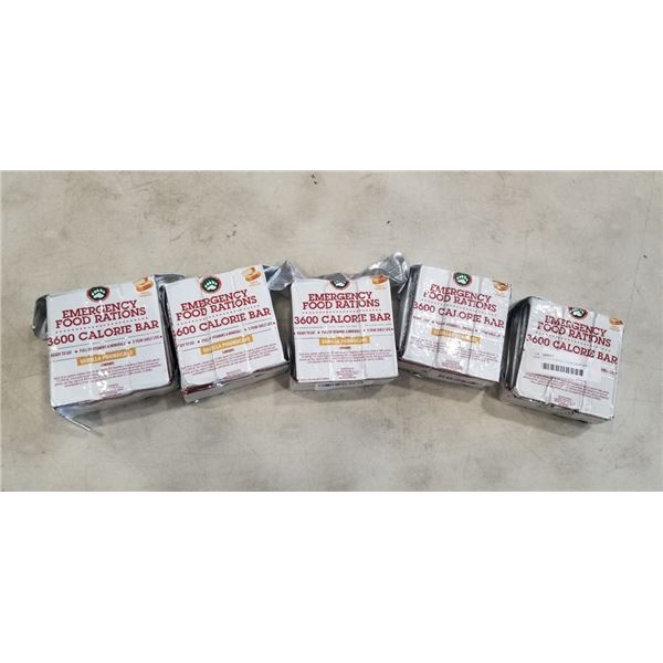 NEW LOT OF 5 GRIZZLY GEAR EMERGENCY FOOD RATIONS VANILLA POUNDCAKE