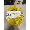 Image 1 : AS NEW HEAVY DUTY 200FT INDOOR OUTDOOR 3 WIRE GROUNDED ELECTRICAL CORD, YELLOW 12AWG