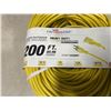 Image 2 : AS NEW HEAVY DUTY 200FT INDOOR OUTDOOR 3 WIRE GROUNDED ELECTRICAL CORD, YELLOW 12AWG