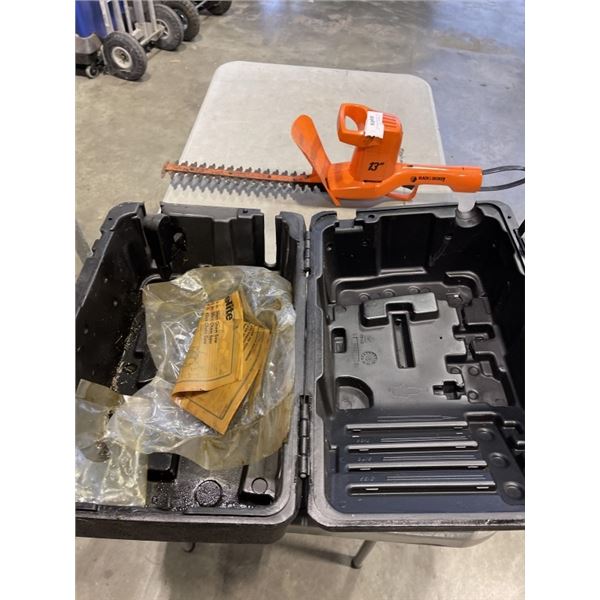 BLACK AND DECKER HEDGE TRIMMER AND HOMELITE HARD CASE
