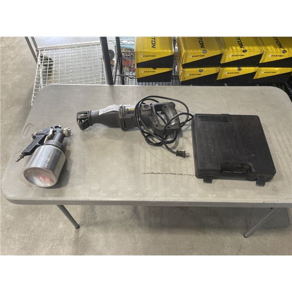 BLACK AND DECKER SAWZALL - NO BLADE, POWERFIST STAPLE GUN AND CRAFTSMAN SPRAYER