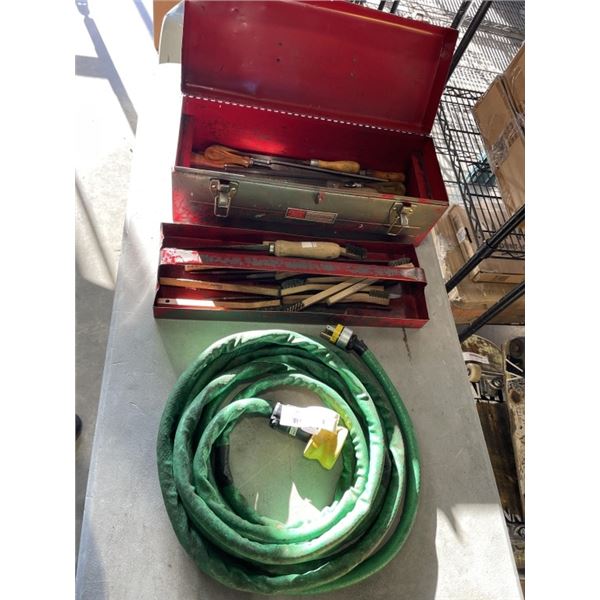 TOOL BOX WITH CONTENTS AND RV EXTENSION CORD