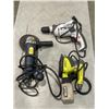 Image 1 : DIESEL CORDED DRILL AND RYOBI CORDED SANDER AND MASTERCRAFT CORDED ANGLE GRINDER