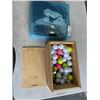 Image 1 : LARGE ASSORTMENT OF IRONS, GOLD BALLS, AND GLOVES