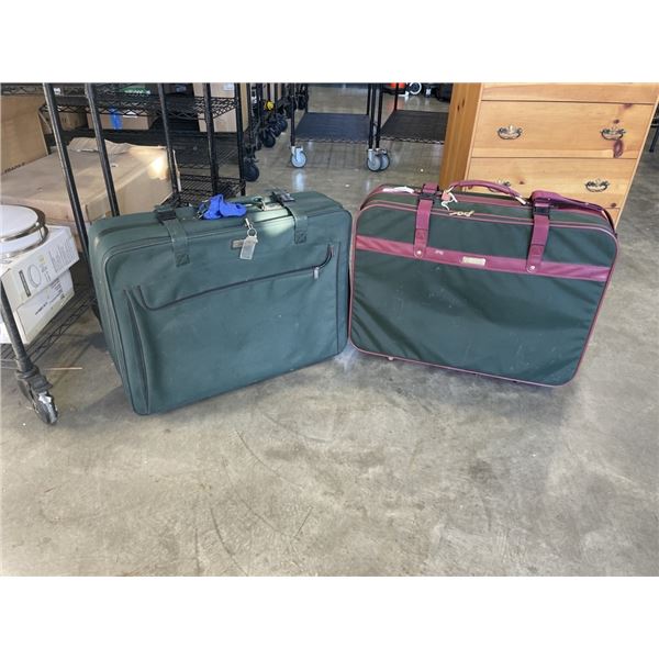 2 LARGE VINTAGE SUITCASES